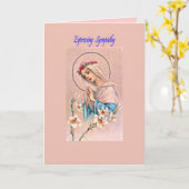 Katholische Beileidskarte Karte (Gelbe Blume)