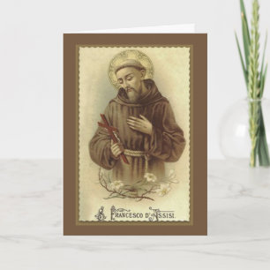 Katholische Beileidskarten 'St. Franziskus' zum Da Dankeskarte