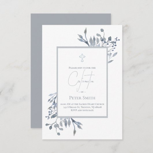 Katholische Bestätigung Einladung (Vorne/Hinten)