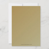 Katholische Bestätigung Gold und Schwarz Einladung (Rückseite)