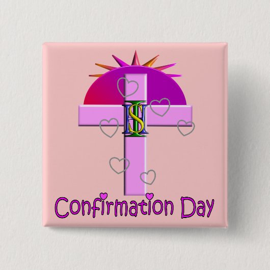 Katholische Bestätigungs-Tagesgeschenke für Kinder Button (Vorderseite)