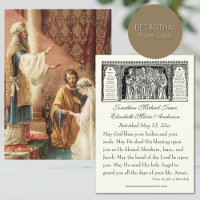 Katholische Betrothal-Gebetskarte