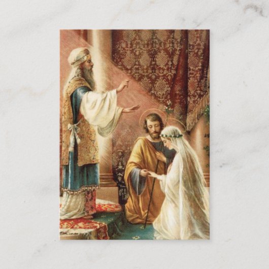Katholische Betrothal-Gebetskarte Visitenkarte (Vorderseite)