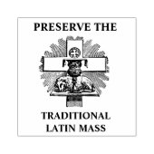 Katholische Bewahrung Traditionelles Latein-Massel Gummistempel (Prägung)