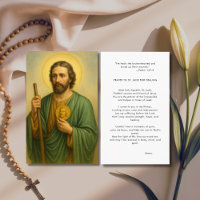 Katholische Bibel St. Jude Foto Heilgebet Karte