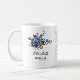 Katholische Blaue Rose Crucifix Gebet Bridesmaid Kaffeetasse