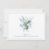 Katholische Blauflora Erste Kommune Vielen Dank Einladung (Rückseite)