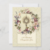 Katholische Blumengymnastik Bouquet Holocards Mitteilungskarte (Vorderseite)