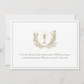 Katholische Blumenkommunion Eucharist Girl oder Bo Einladung (Rückseite)