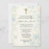 Katholische Blumentaufe Christening Baby Scripture Einladung (Vorderseite)