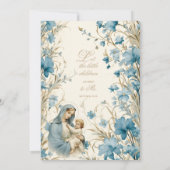 Katholische Blumentaufe Christening Baby Scripture Einladung (Rückseite)