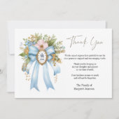 Katholische Blütenblume Mary Beerdigung Condolence Dankeskarte (Vorderseite)