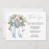 Katholische Blütenblume Mary Beerdigung Condolence Dankeskarte (Vorderseite)