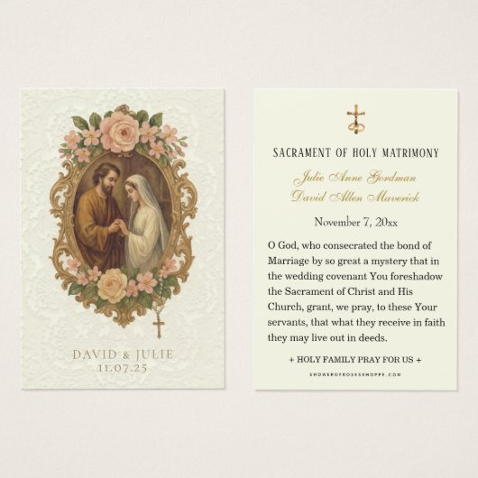 Katholische Blütengolden Hochzeit der Heiligen Kar (Vorne & Hinten)