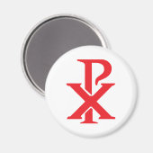 Katholische Chi Rho Magnet (Vorderseite/Rückseite)