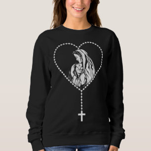 Katholische Christliche Rosenkranz Jungfrau Mary J Sweatshirt