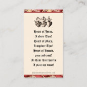 Katholische Drei Herzen Jesus Joseph Gebet Pla Platzkarte (Rückseite)