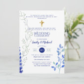 Katholische Einladungen zur Hochzeit - Eltern name (Stehend Vorderseite)