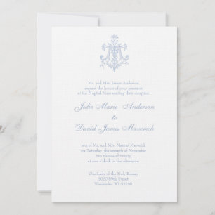 Katholische Elegant Religiöse Mary Wedding Einladung