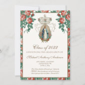 Katholische Elegant religiöser Marian Abschluss In Einladung (Vorderseite)