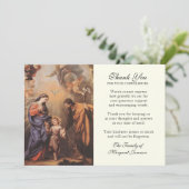 Katholische Elegante Heilige Familie Beileid Viele Dankeskarte (Stehend Vorderseite)