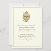 Katholische Elegante Sacrament of Confirmation Einladung (Rückseite)