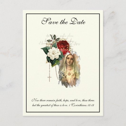 Katholische Elfenbeinküste Elegante Jungfrau Maria Ankündigungspostkarte (Vorderseite)