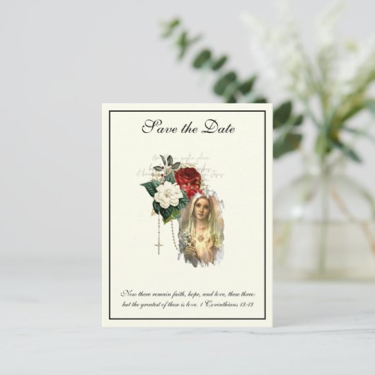 Katholische Elfenbeinküste Elegante Jungfrau Maria Ankündigungspostkarte (Stehend Vorderseite)