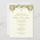 Katholische Engel der Heiligen Kommune Floral Einladung (Rückseite)