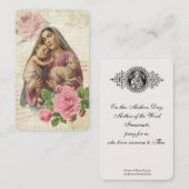 Katholische Erinnerungs-heilige Karte der Mutter (Vorne/Hinten)