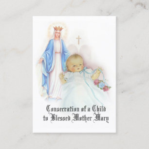 Katholische Erpressung Gebet des Kindes an Maria Visitenkarte