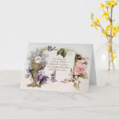 Katholische Erste Heilige Kommune Gebet Vintag Karte (Gelbe Blume)