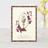 Katholische Erste Heilige Kommune Jesus Angels Kar Karte (Gelbe Blume)