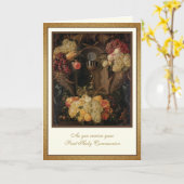 Katholische Erste Heilige Kommune Jesus Eucharist Karte (Gelbe Blume)