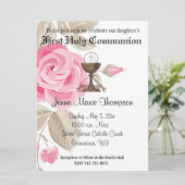 Katholische Erste Heilige Kommune Traditionell Einladung (Stehend Vorderseite)