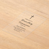 Katholische erste heilige Kommunion einfache minim Acryleinladungen (Ablage )