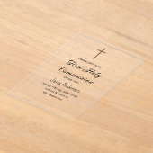 Katholische erste heilige Kommunion einfache minim Acryleinladungen (Ablage )