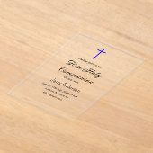 Katholische erste heilige Kommunion einfache minim Acryleinladungen (Ablage )