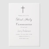 Katholische erste heilige Kommunion einfache minim Pergament Einladungen (Vorderseite)