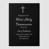 Katholische erste heilige Kommunion einfache minim Pergament Einladungen (Vorderseite)