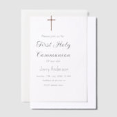 Katholische erste heilige Kommunion einfache minim Pergament Einladungen (Versetzt)