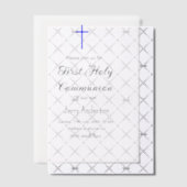 Katholische erste heilige Kommunion einfache minim Pergament Einladungen (Versetzt (Einladung))