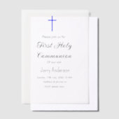 Katholische erste heilige Kommunion einfache minim Pergament Einladungen (Versetzt)