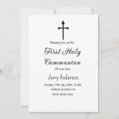 Katholische erste heilige Kommunion einfache QR mi Einladung (Vorderseite)