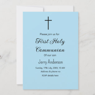Katholische erste heilige Kommunion einfache QR mi Einladung
