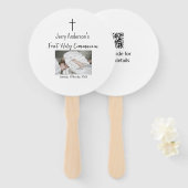 Katholische erste heilige Kommunion einfache QR mi Fächer (Vorne und Hinten)