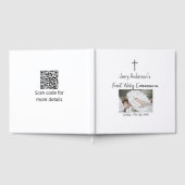 Katholische erste heilige Kommunion einfache QR mi Gästebuch (Voll)