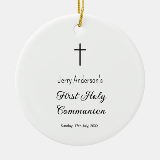 Katholische erste heilige Kommunion einfache QR mi Keramik Ornament (Vorne)