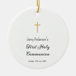 Katholische erste heilige Kommunion einfache QR mi Keramik Ornament