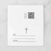 Katholische erste heilige Kommunion einfache QR mi Platzkarte (Außenseite Aufgefaltet)